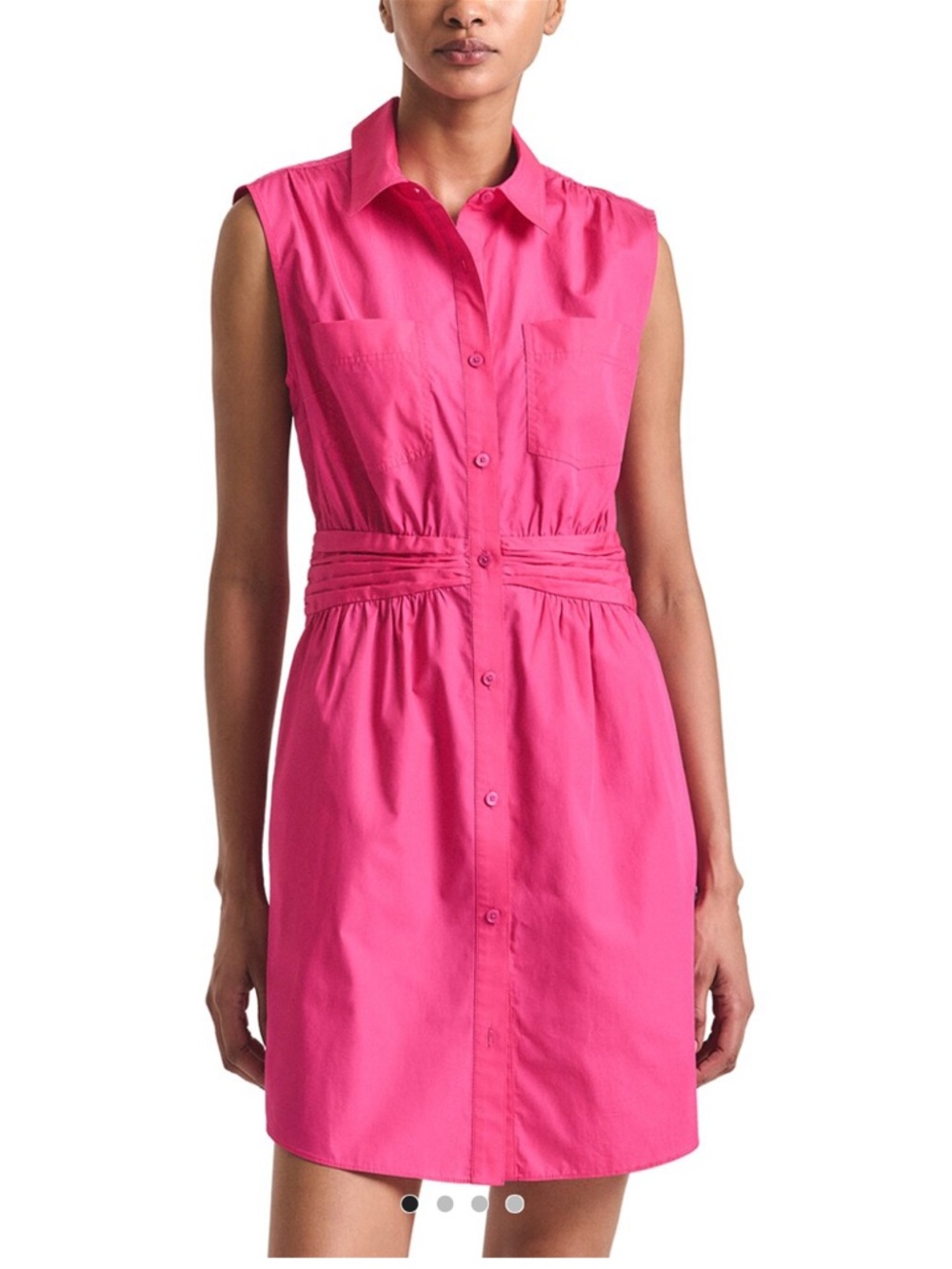 10 Crosby Derek Lam Hot Pink Sleeveless Shirt Dress